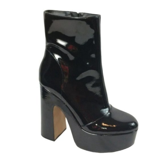 Jessica Simpson Womens 7.5 Madlaina Patent Bootie Platform Boot Pumps New - Picture 5 of 12